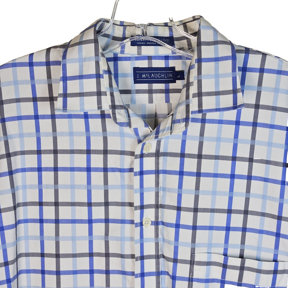 J. McLaughlin Supreme 100s Cotton 2-Ply Tartan Button Down Shirt Size Large - Picture 3 of 7